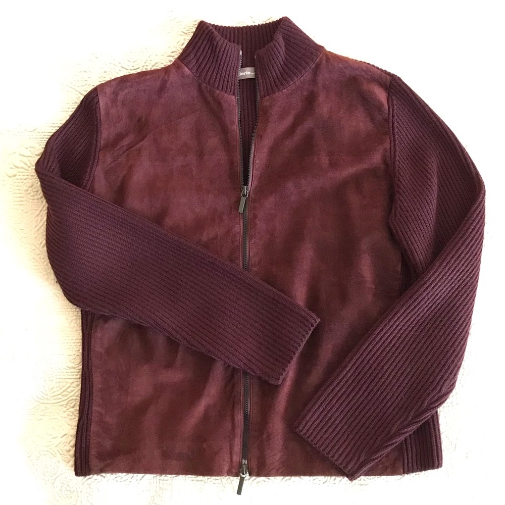Valerie Separates Leather and Merino Wool Jacket